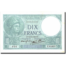 France, 10 Francs, 10 F 1916-1942 ''Minerve'', 1940, 1940-12-12, SPL
