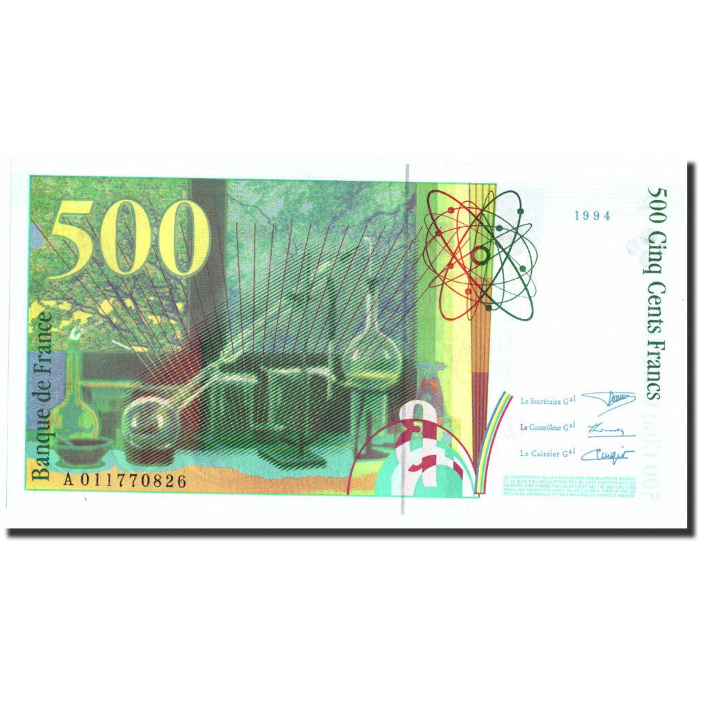 France, 500 Francs, 500 F 1994-2000 ''Pierre et Marie Curie'', 1994, 1994