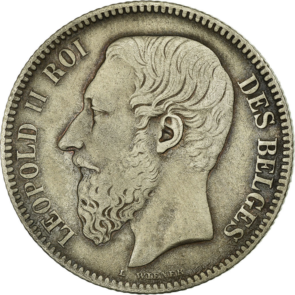 Belgium, Leopold II, 2 Francs, 2 Frank, 1867, Brussels, Silver, EF(40-45)