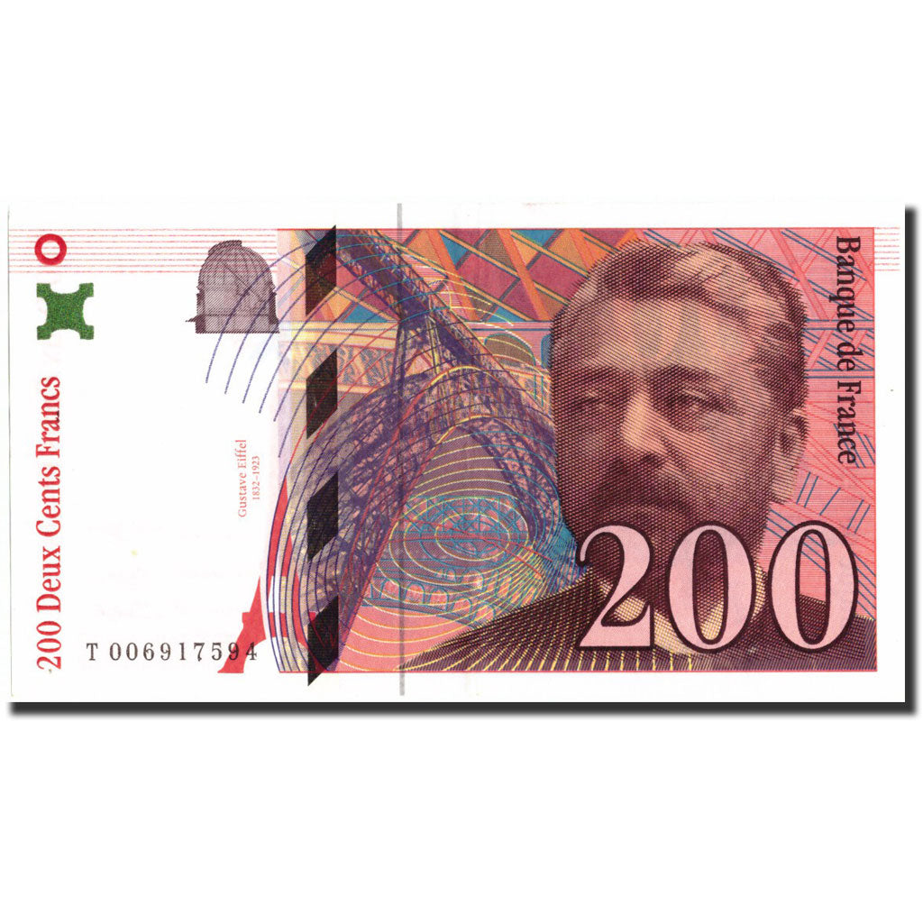 France, 200 Francs, 200 F 1995-1999 ''Eiffel'', 1996, 1996, AU(55-58)