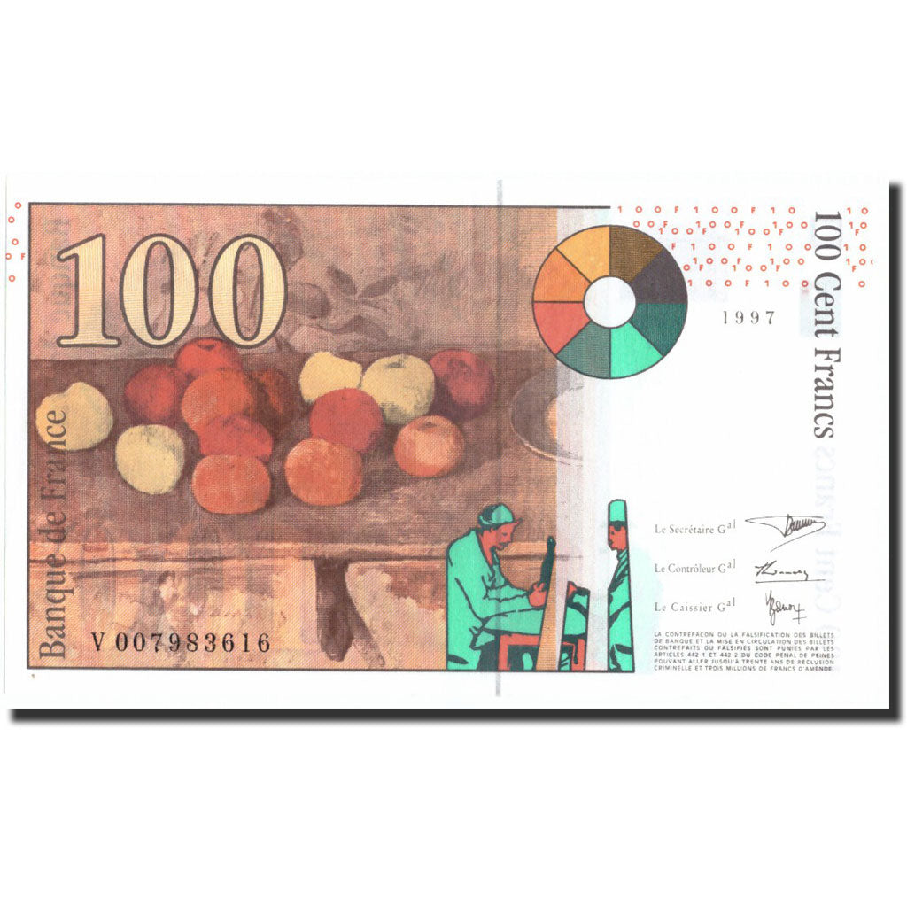 France, 100 Francs, 100 F 1997-1998 ''Cézanne'', 1997, 1997, UNC(64)