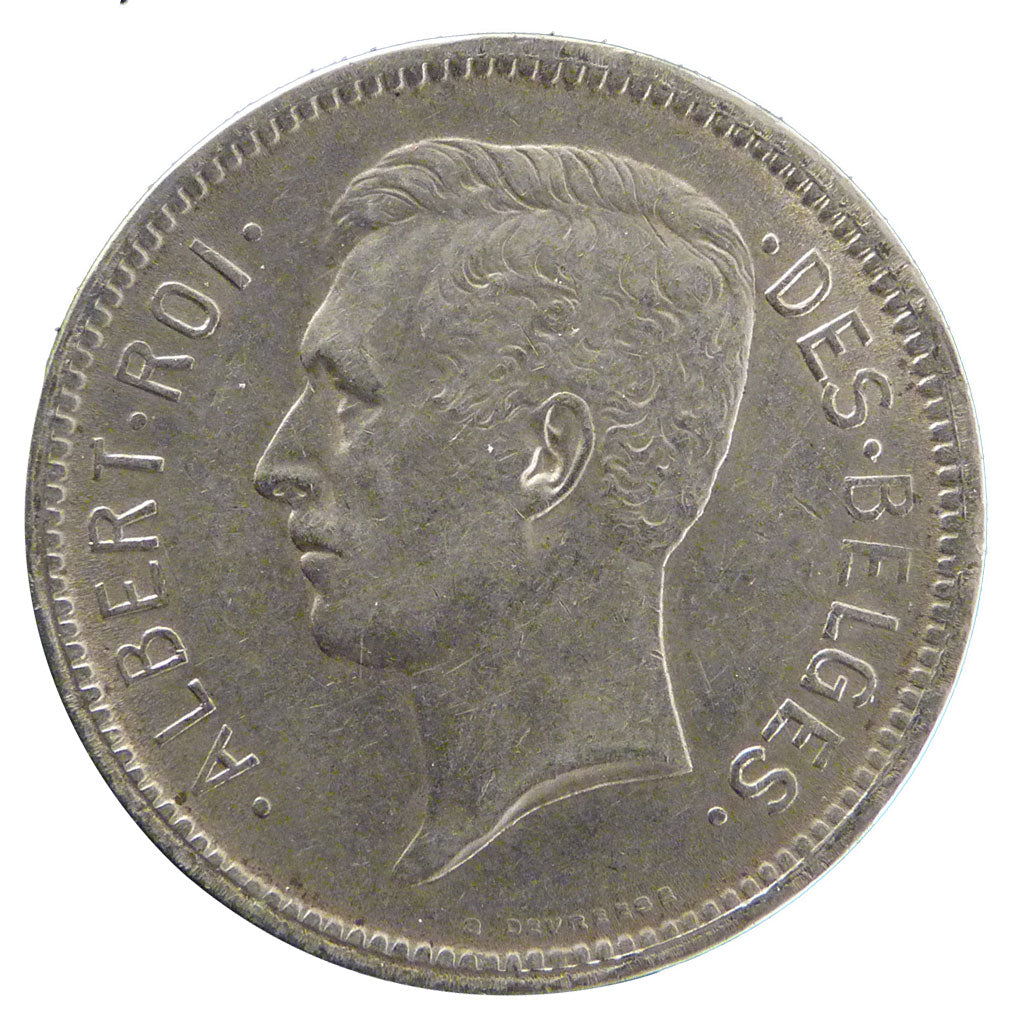 Belgio, 5 Francs, 5 Frank, 1933, BB, Nichel