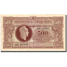 France, 500 Francs, 1943-1945 Marianne, 1945, 1945, EF(40-45), Fayette:VF11.1