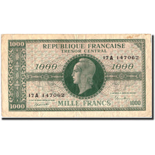France, 1000 Francs, 1943-1945 Marianne, 1945, 1945, EF(40-45), Fayette:VF 12.1