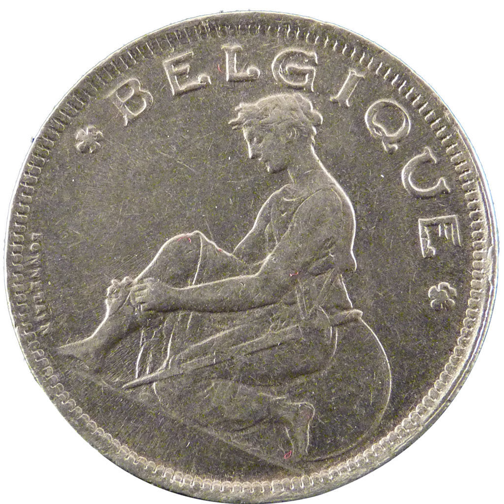 Albert Ier, Belgique, 2 Francs Type Bonnetain