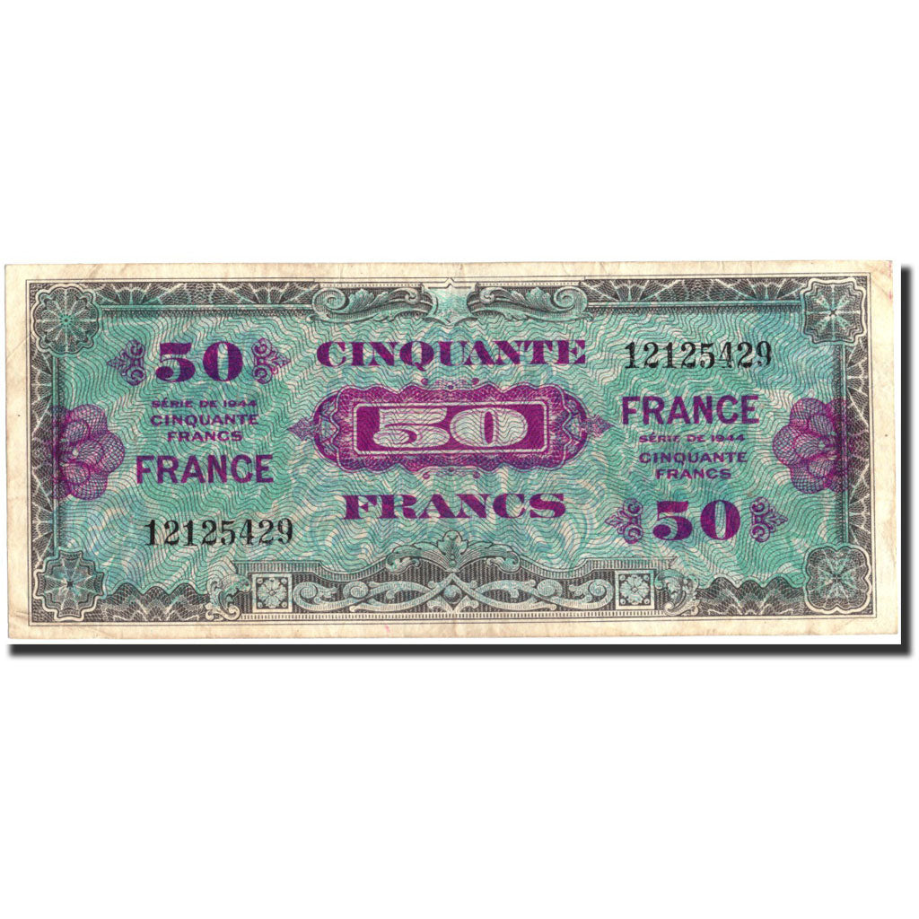 France, 50 Francs, 1945 Verso France, 1945, 1945, TB, Fayette:VF24.1, KM:122a