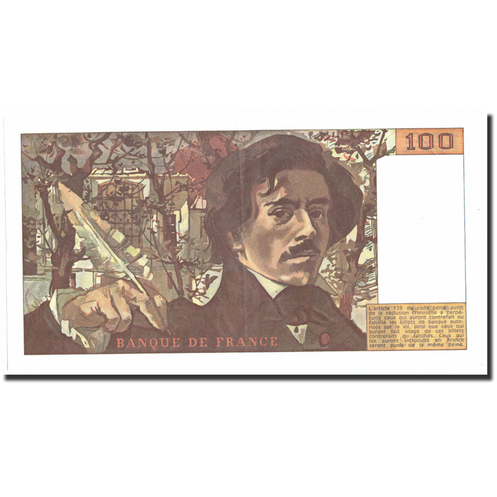 France, 100 Francs, 100 F 1978-1995 ''Delacroix'', 1978, KM:154a, 1978