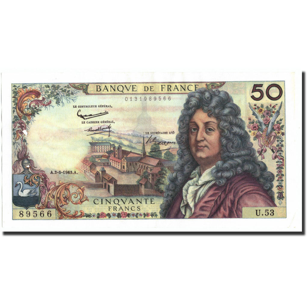 Francia, 50 Francs, 50 F 1962-1976 ''Racine'', 1963, 1963-05-02, BB