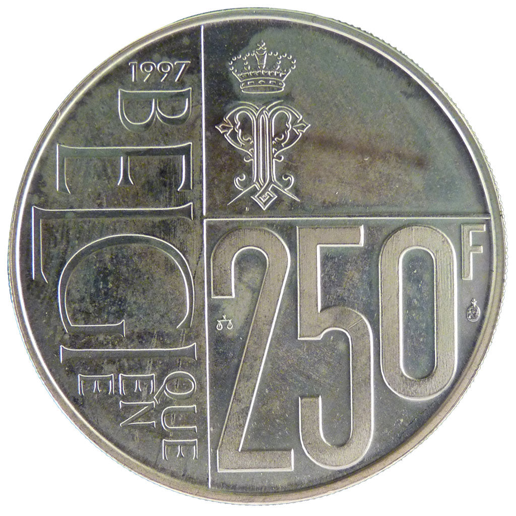 Belgium, 250 Francs, KM #207, MS(65-70), Silver, 18.40