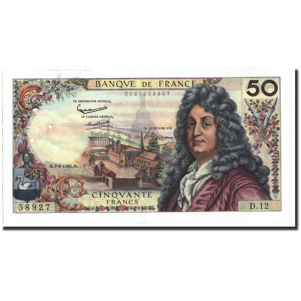 Francia, 50 Francs, 50 F 1962-1976 ''Racine'', 1962, 1962-06-07, BB