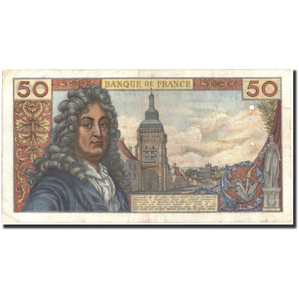 France, 50 Francs, 50 F 1962-1976 ''Racine'', 1962, 1962-06-07, VF(20-25)