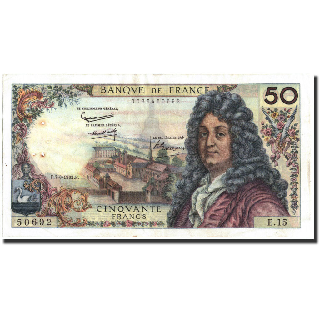 Frankreich, 50 Francs, 50 F 1962-1976 ''Racine'', 1962, 1962-06-07, SS