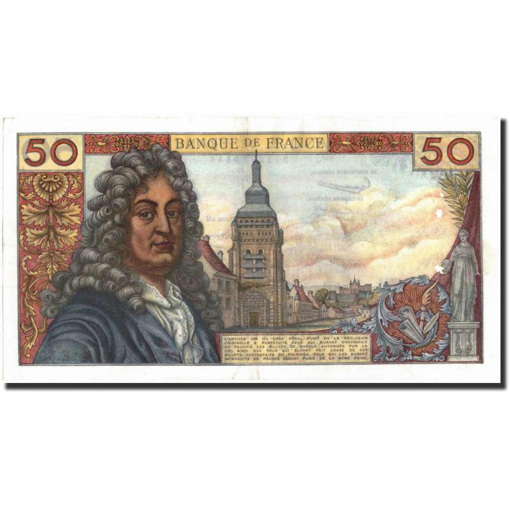 France, 50 Francs, 50 F 1962-1976 ''Racine'', 1963, 1963-02-07, EF(40-45)
