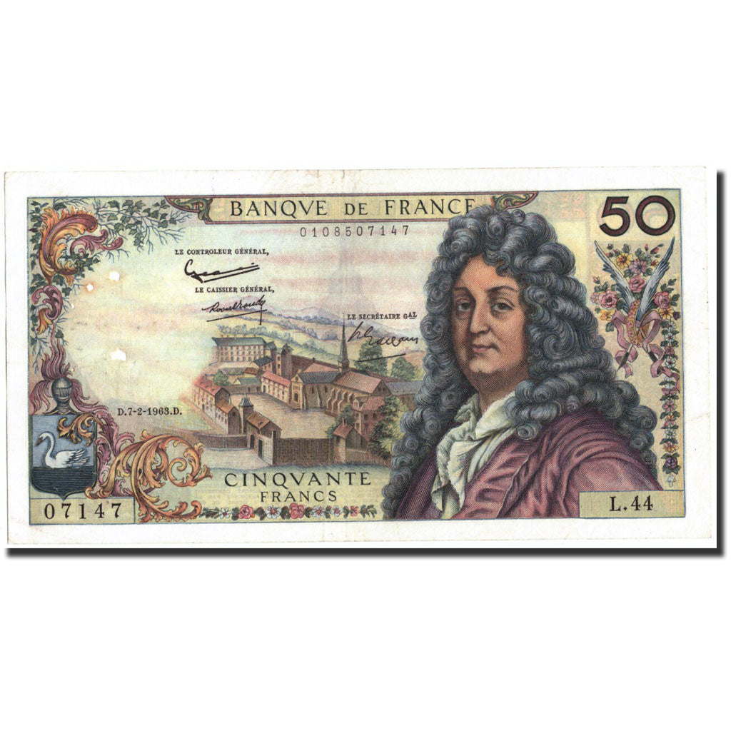 Frankreich, 50 Francs, 50 F 1962-1976 ''Racine'', 1963, 1963-02-07, SS