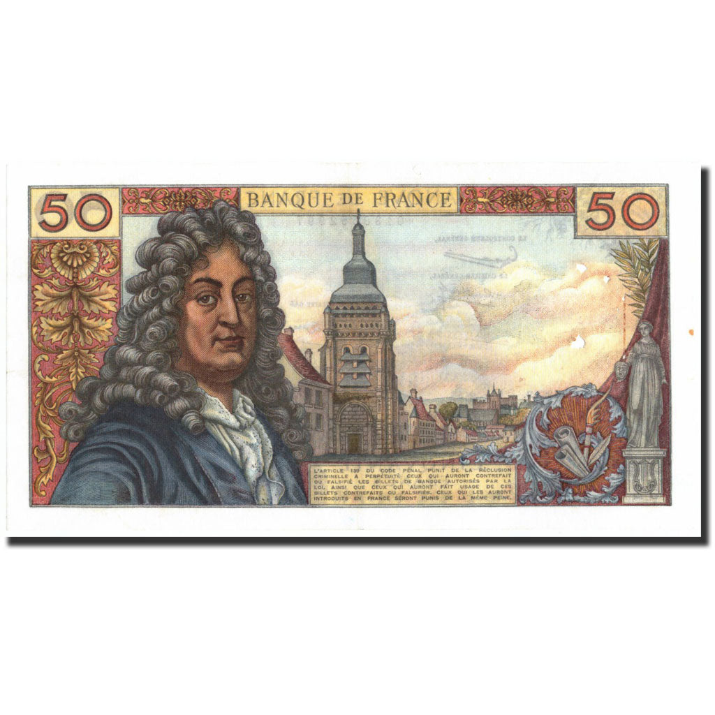 France, 50 Francs, 50 F 1962-1976 ''Racine'', 1963, 1963-05-02, EF(40-45)
