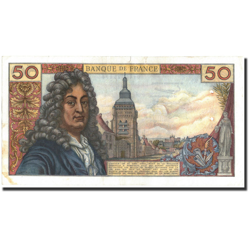 France, 50 Francs, 50 F 1962-1976 ''Racine'', 1963, 1963-05-02, VF(30-35)