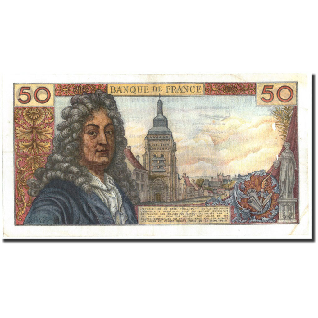 France, 50 Francs, 50 F 1962-1976 ''Racine'', 1963, 1963-05-02, EF(40-45)