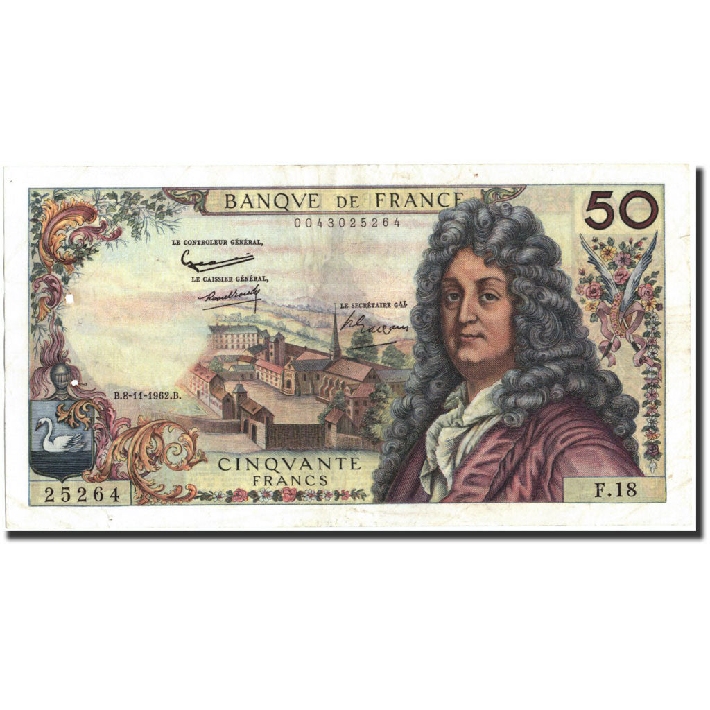 France, 50 Francs, 50 F 1962-1976 ''Racine'', 1962, 1962-11-08, TB+