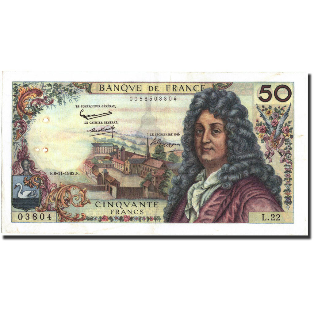 France, 50 Francs, 50 F 1962-1976 ''Racine'', 1962, 1962-11-08, TTB