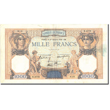 France, 1000 Francs, 1 000 F 1927-1940 ''Cérès et Mercure'', 1938, 1938-10-27