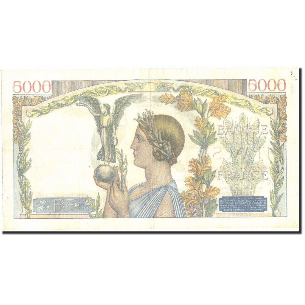 France, 5000 Francs, 5 000 F 1934-1944 ''Victoire'', 1942, 1942-09-24