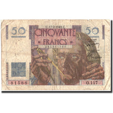 France, 50 Francs, 50 F 1946-1951 ''Le Verrier'', 1949, 1949-02-17, VG(8-10)
