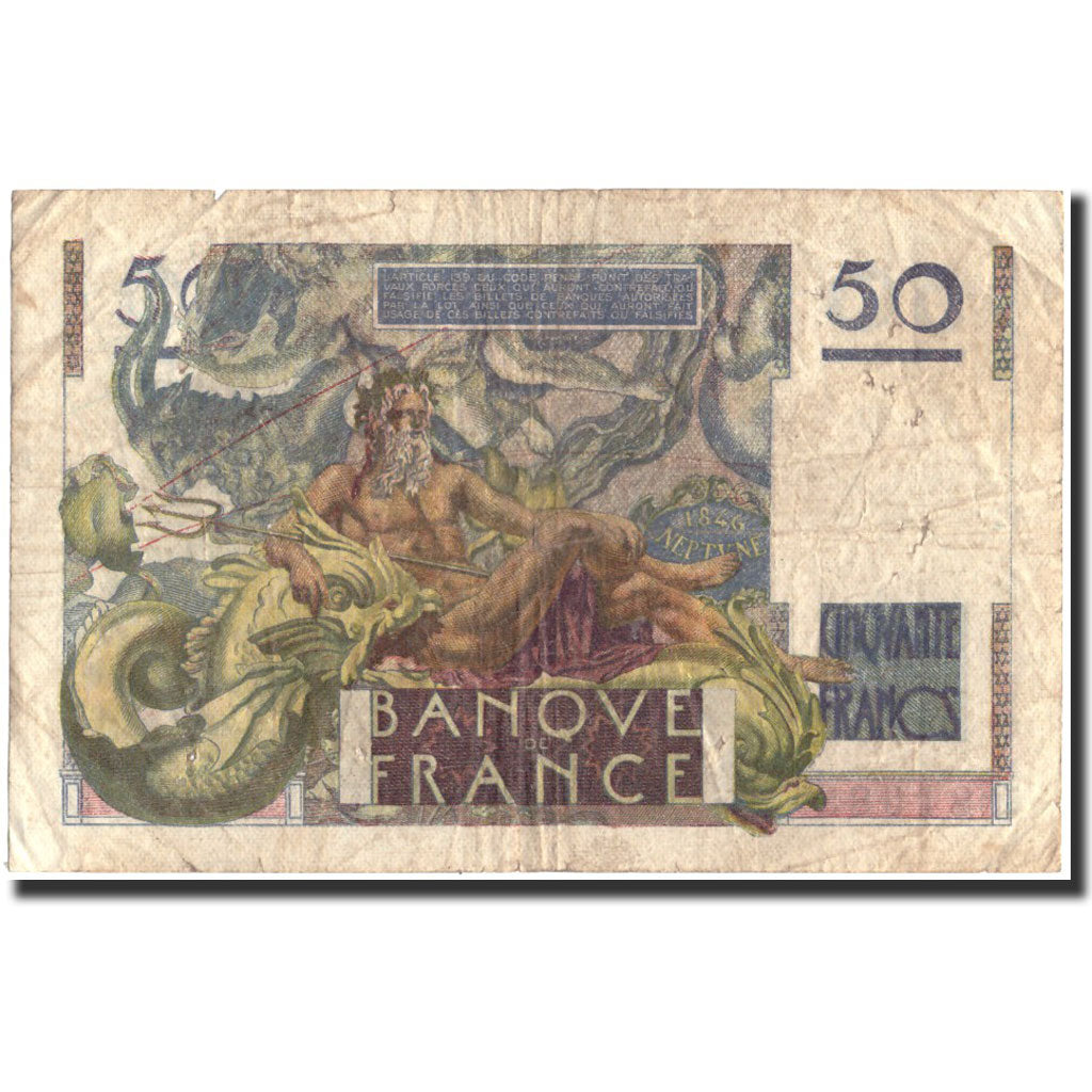 France, 50 Francs, 50 F 1946-1951 ''Le Verrier'', 1949, 1949-02-17, VG(8-10)
