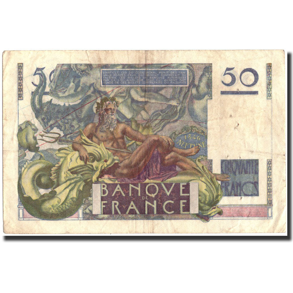 Frankrijk, 50 Francs, 50 F 1946-1951 ''Le Verrier'', 1947, 1947-06-12, TB+