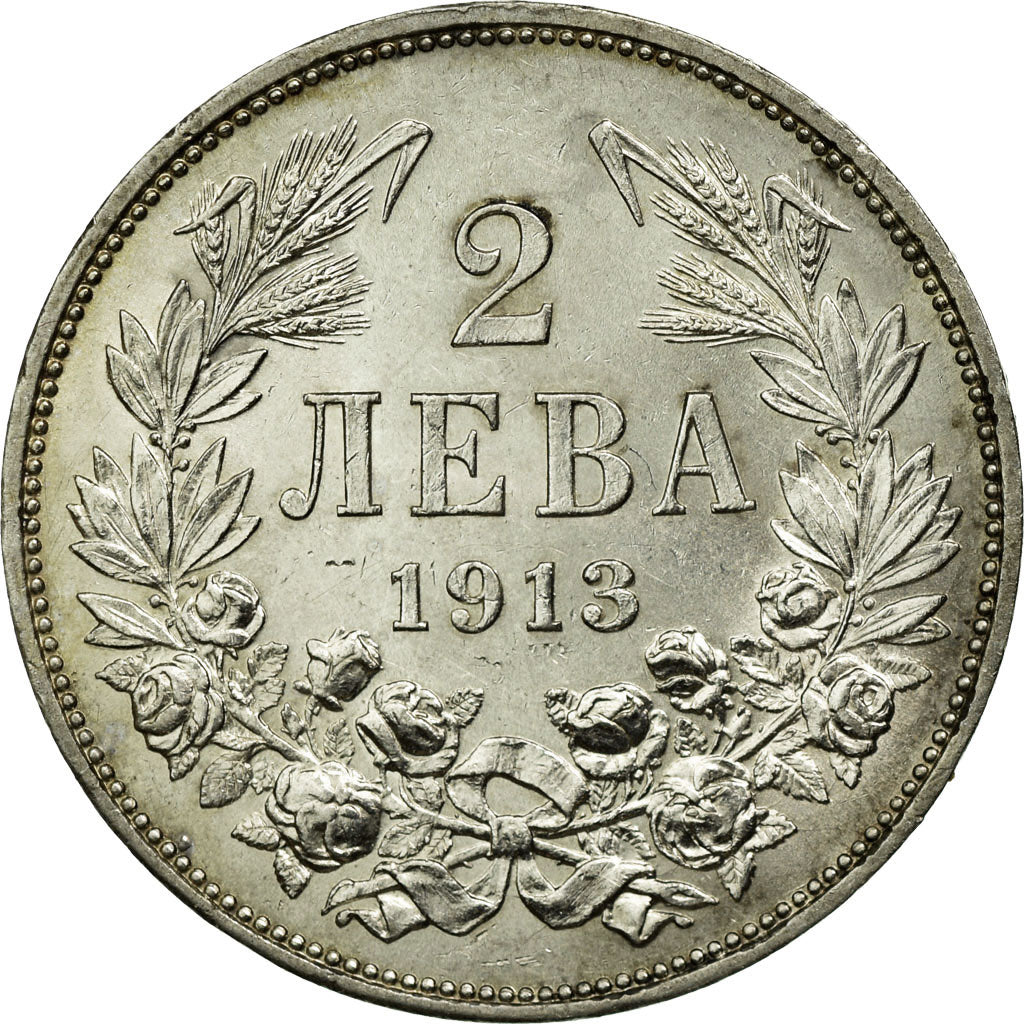 Munten, Bulgarije, 2 Leva, 1913, PR+, Zilver, KM:32