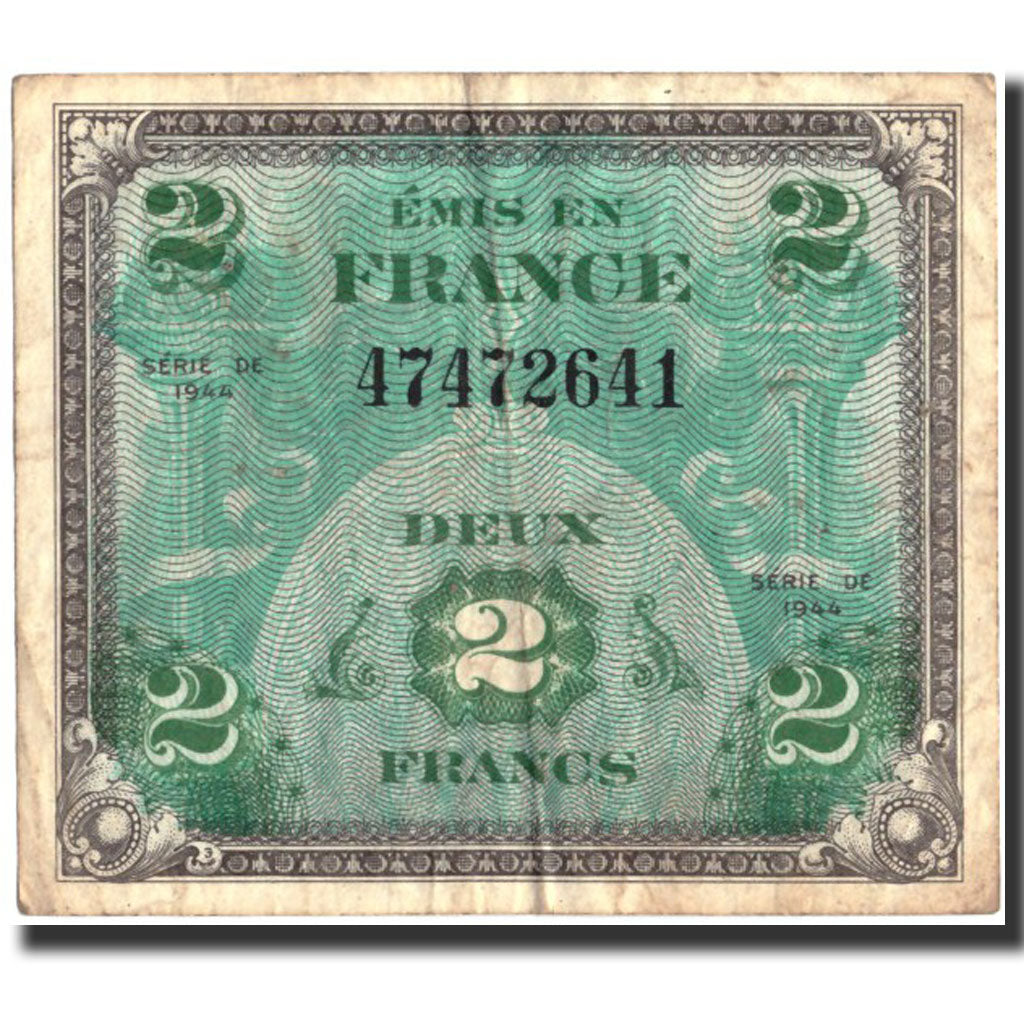 Frankreich, 2 Francs, 1944 Flag/France, 1944, 1944, S, KM:114a