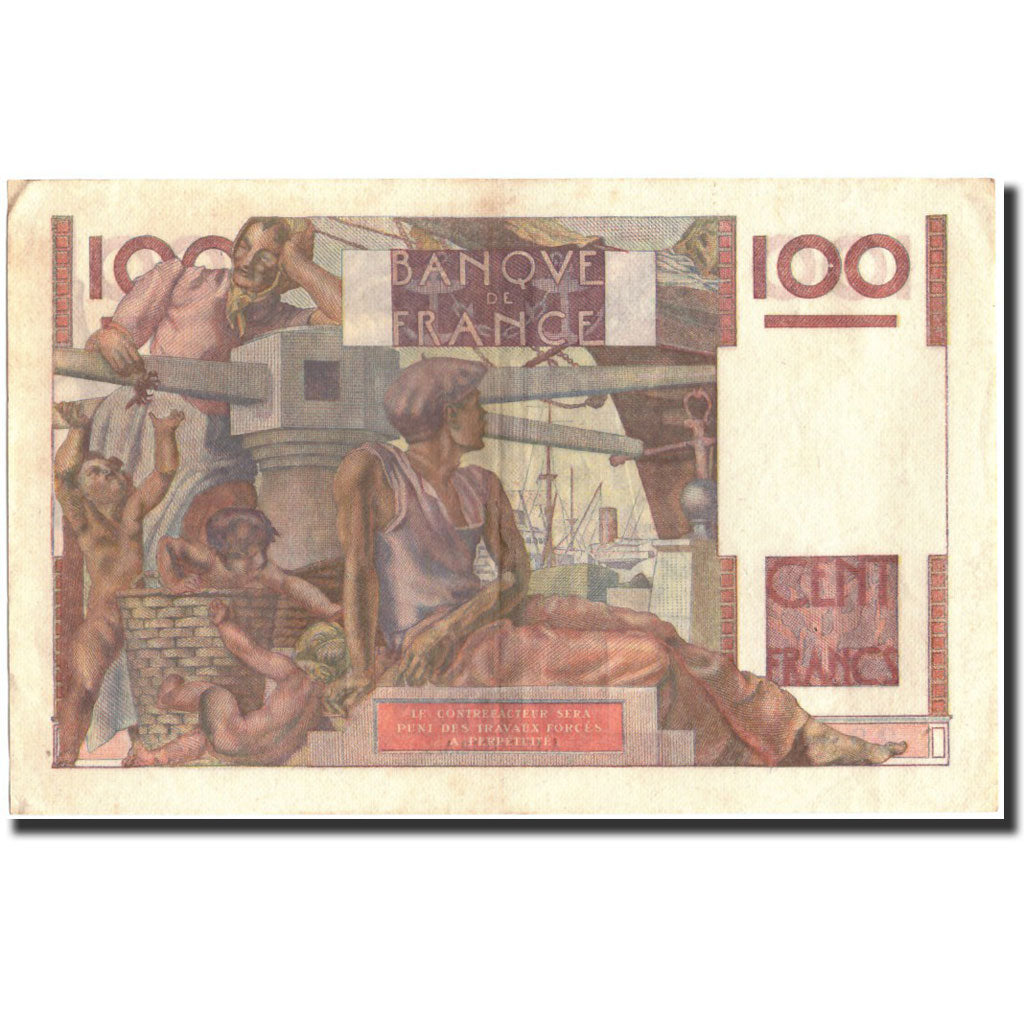 Frankrijk, 100 Francs, 100 F 1945-1954 ''Jeune Paysan'', 1948, 1948-04-15, TTB