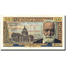 France, 5 Nouveaux Francs on 500 Francs, 1955-1959 Overprinted with ''Nouveaux