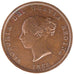 Canada, 1/2 Penny Token, 1854, KM #3, AU(55-58), Bronze, 7.70