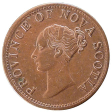 Canada, 1/2 Penny Token, 1840, KM #3, AU(50-53), Bronze, 8.40