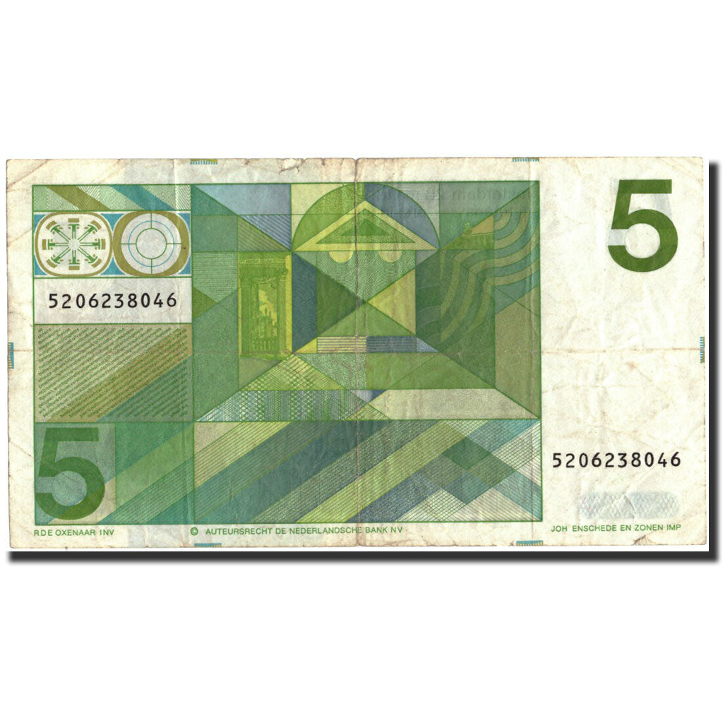 Banknote, Netherlands, 5 Gulden, 1973, 1973-03-28, KM:95a, VF(20-25)