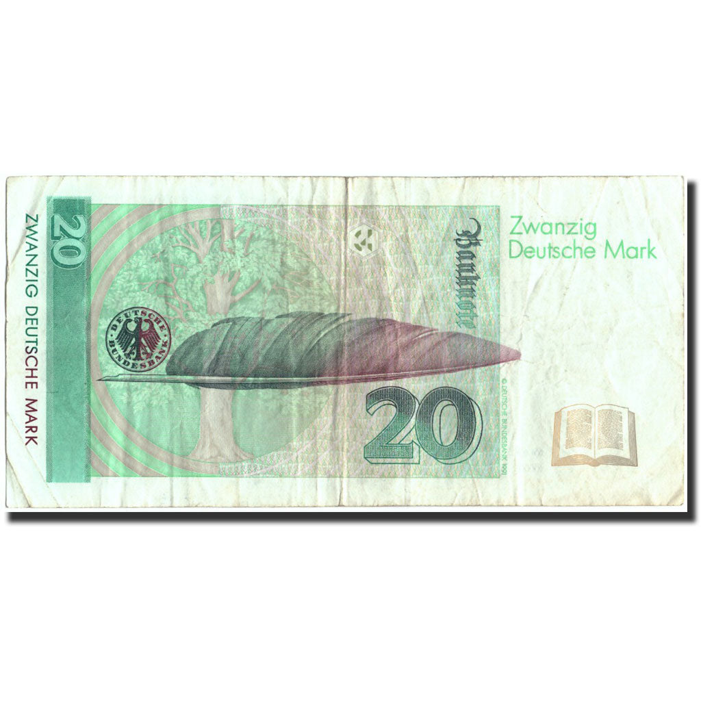 Banknote, GERMANY - FEDERAL REPUBLIC, 20 Deutsche Mark, 1991, 1991-08-01