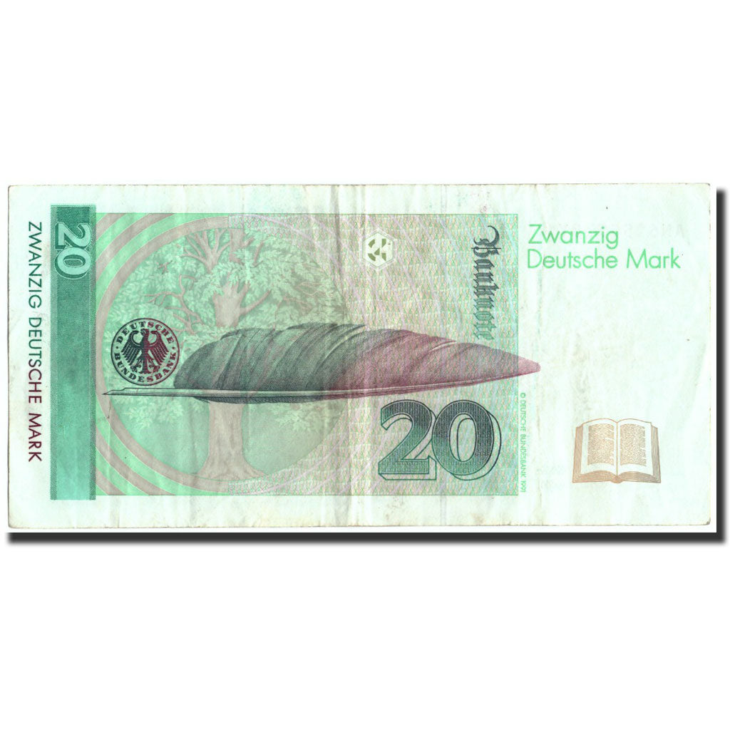 Banknote, GERMANY - FEDERAL REPUBLIC, 20 Deutsche Mark, 1991, 1991-08-01