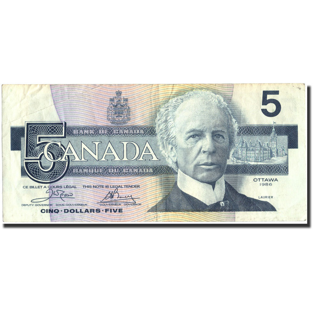 Banknote, Canada, 5 Dollars, 1986, 1986, KM:95a2, EF(40-45)