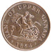 Canada, 1/2 Penny Token, 1854, KM #Tn 2, EF(40-45), Bronze, 8.20