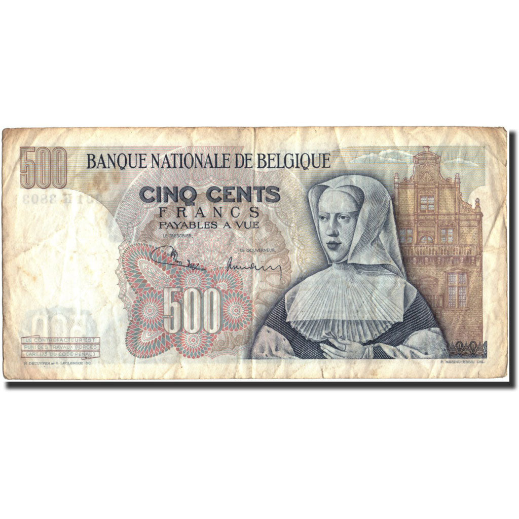 Banknote, Belgium, 500 Francs, 1971, 1971-03-11, KM:135b, VF(20-25)