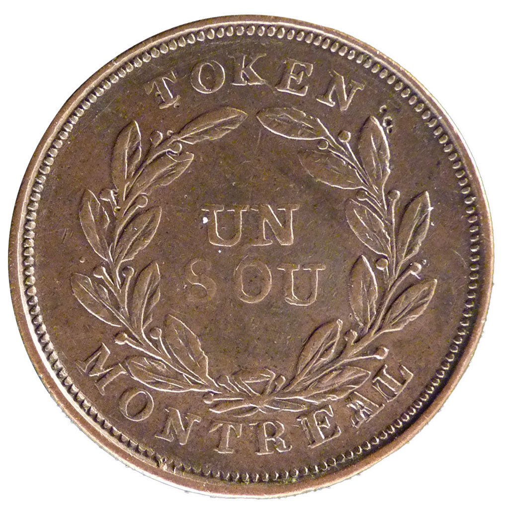 Canada, 1 Sou, KM #Tn 5, EF(40-45), Bronze, 6.90