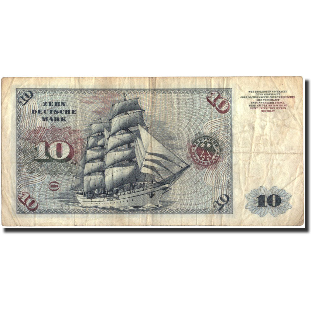 Banknote, GERMANY - FEDERAL REPUBLIC, 10 Deutsche Mark, 1970, 1970-01-02