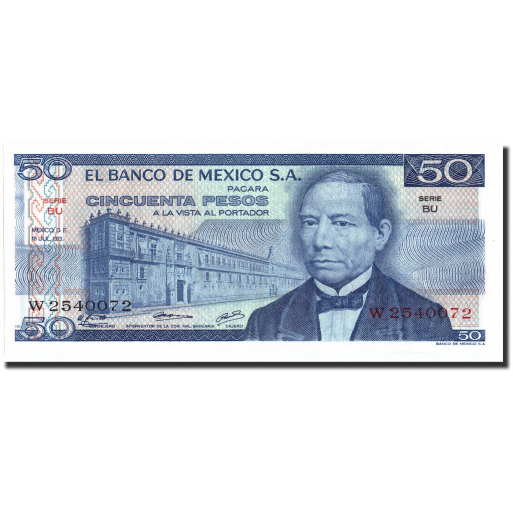 Banknote, Mexico, 50 Pesos, 1973, 1973-07-18, KM:65a, UNC(65-70)