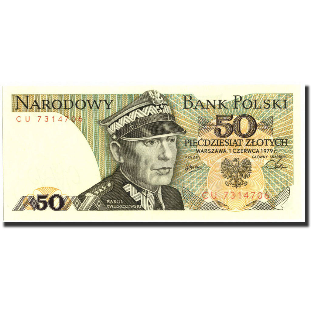 Banknote, Poland, 50 Zlotych, 1979, 1979-06-01, KM:142b, UNC(65-70)