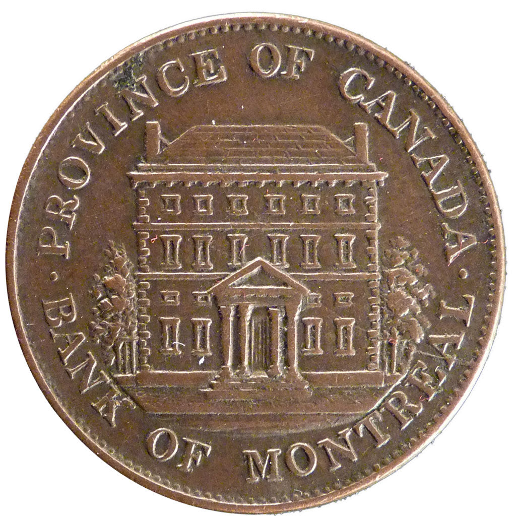 Canada, 1/2 Penny Token, 1844, KM #Tn 18, EF(40-45), Copper, 9.00