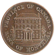 Canada, 1/2 Penny Token, 1844, KM #Tn 18, EF(40-45), Copper, 9.00