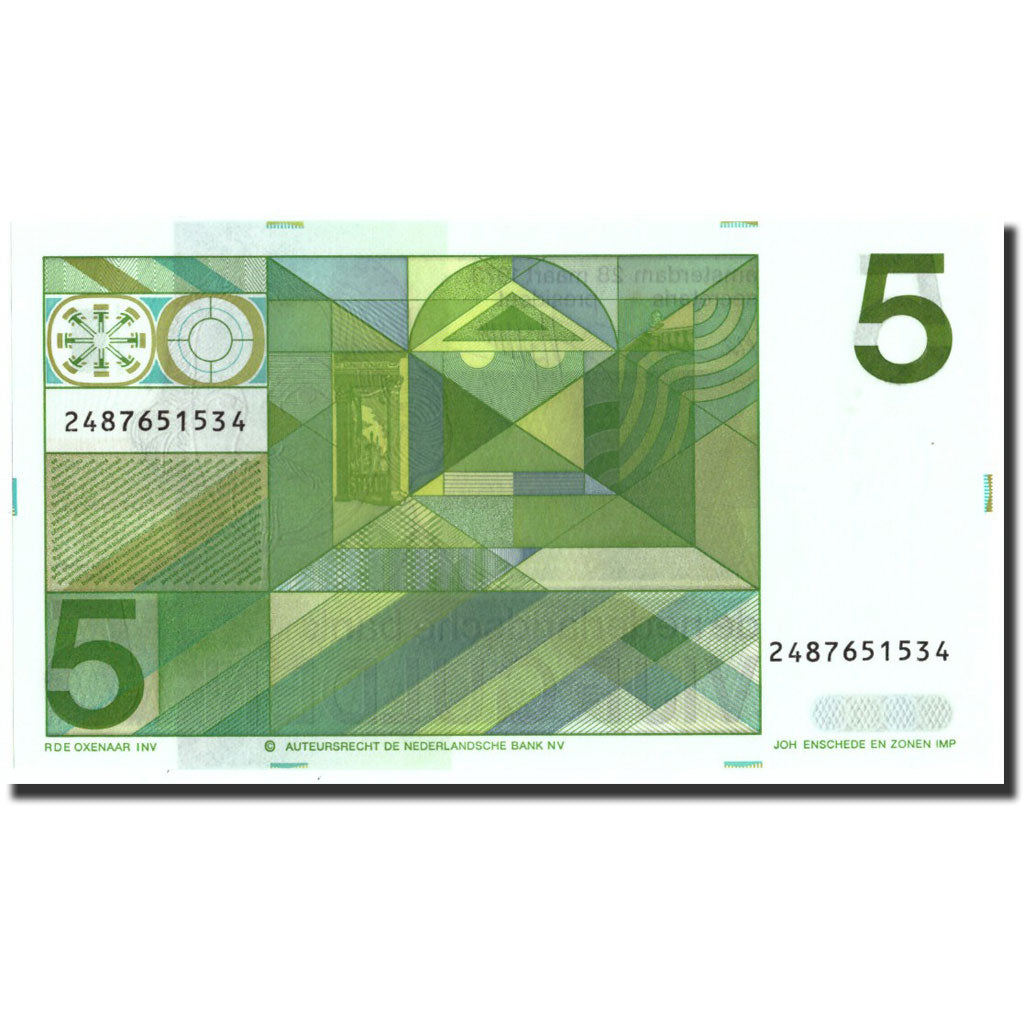 Banknote, Netherlands, 5 Gulden, 1973, 1973-03-28, KM:95a, UNC(65-70)