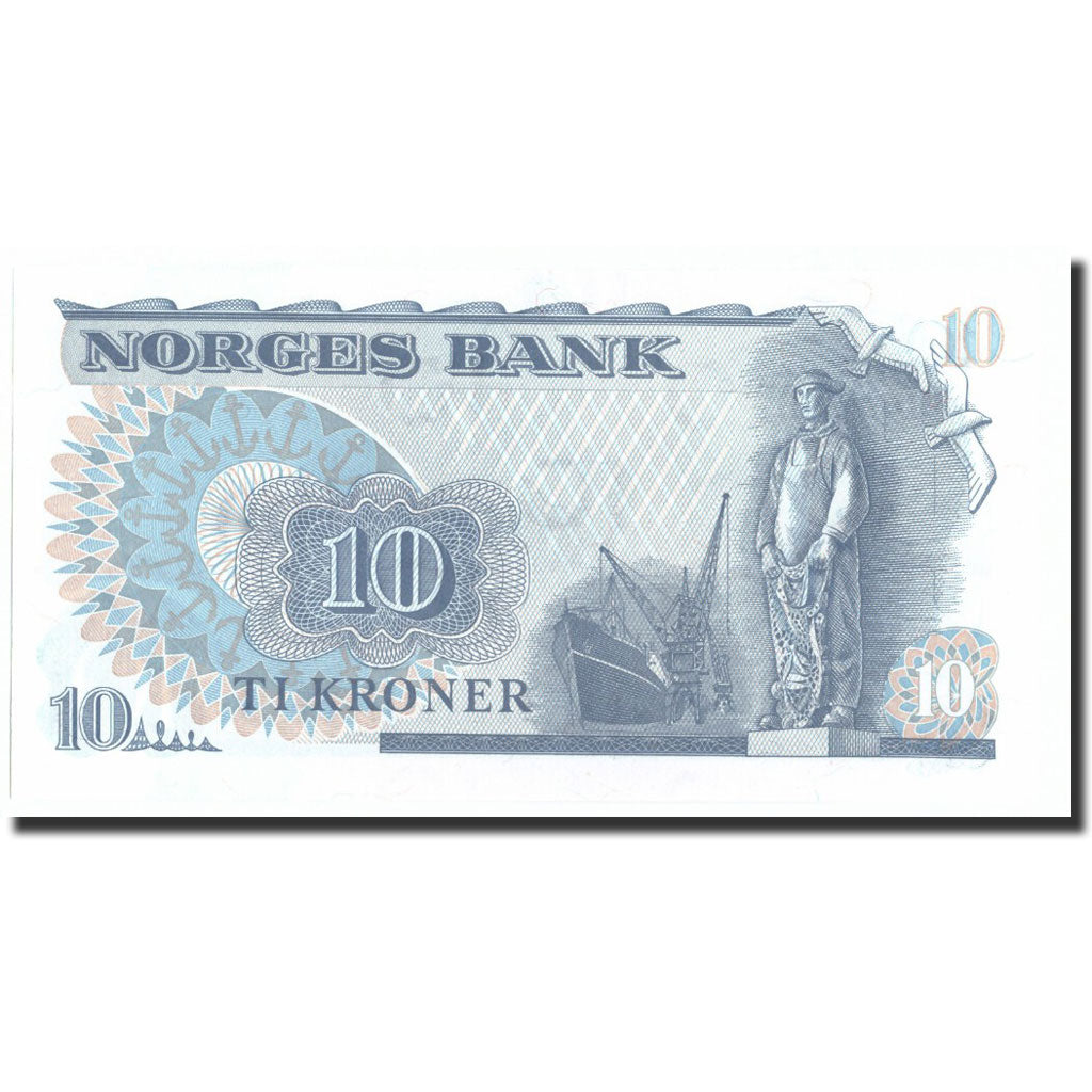 Geldschein, Norwegen, 10 Kroner, 1982, 1982, KM:36c, UNZ