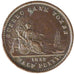 Canada, 1 Sou, 1852, KM #Tn 20, AU(50-53), Copper, 8.90