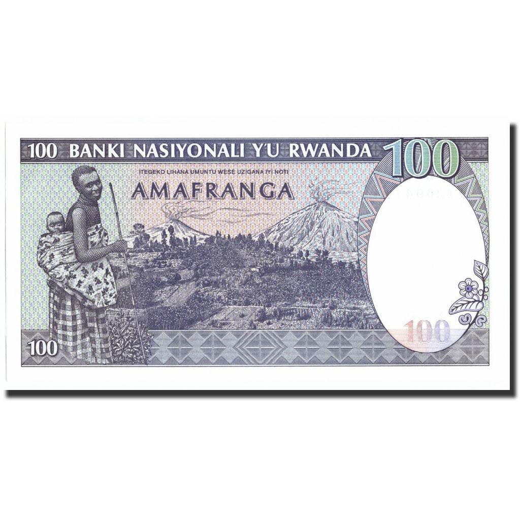 Geldschein, Ruanda, 100 Francs, 1982, 1982-08-01, KM:18, UNZ-